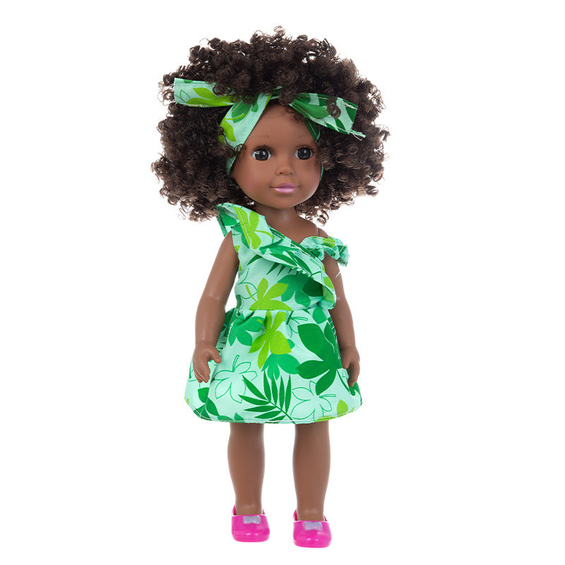 Lifelike Afro Baby Doll 35cm