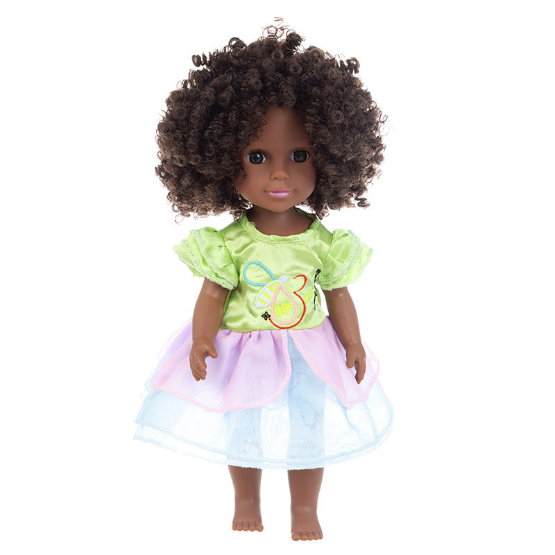 Lifelike Afro Baby Doll 35cm