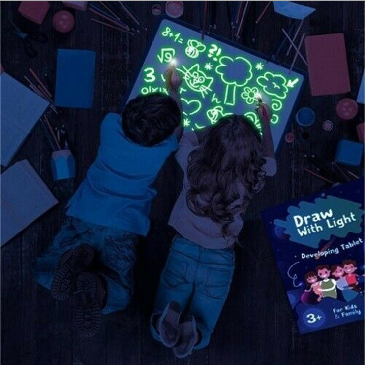Drawing Pad 3D Magic 8 Light Effects Puzzle Board Sketchpad