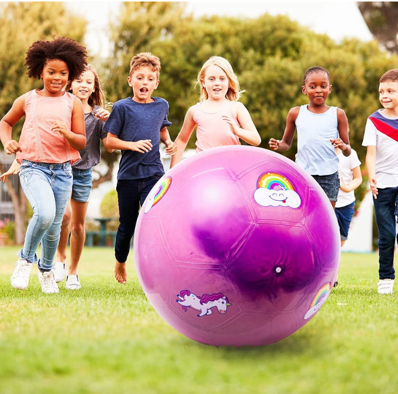 Good Banana Unicorn Giant Inflatable Soccer Ball - Made with Premium Grade Vinyl, 24" Across,Purple Large (GSUNIC)