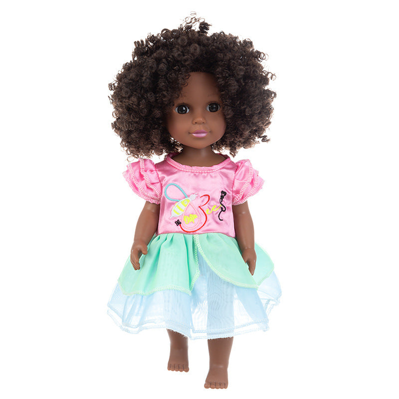 Lifelike Afro Baby Doll 35cm