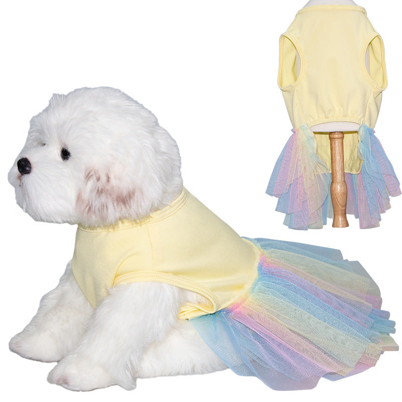 Dog Skirt - Colorful Pet Gauze Skirt