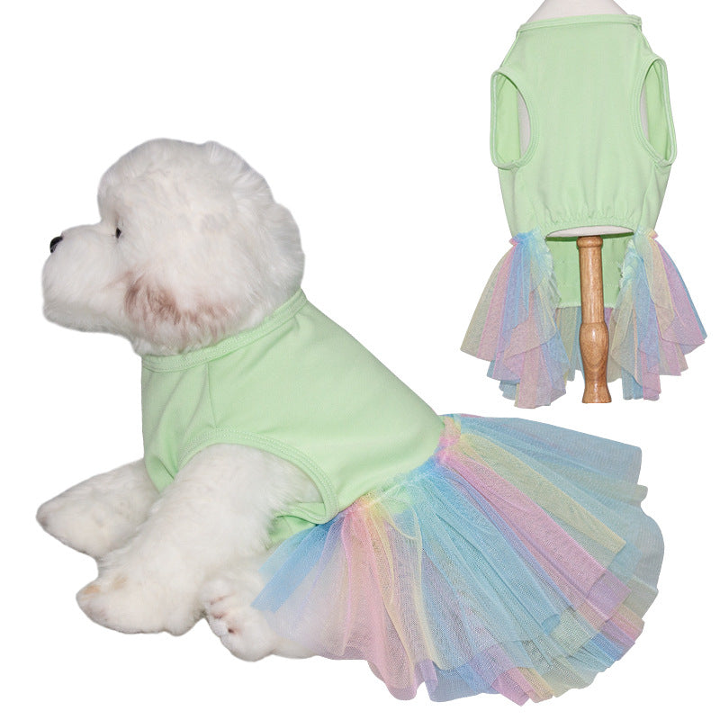 Dog Skirt - Colorful Pet Gauze Skirt
