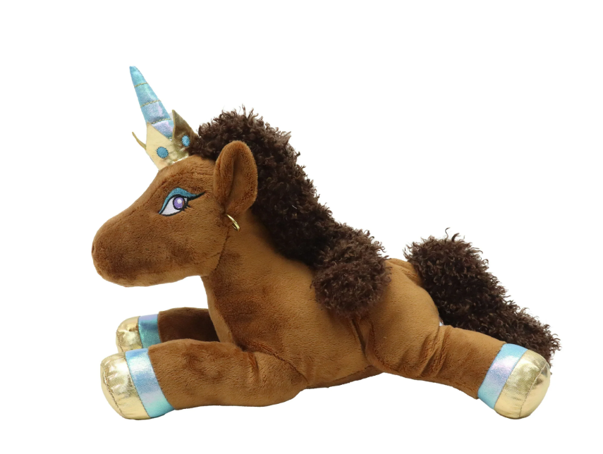 Afro Unicorn 13.75 inch Stuffed Plush Toy, Lying Unique