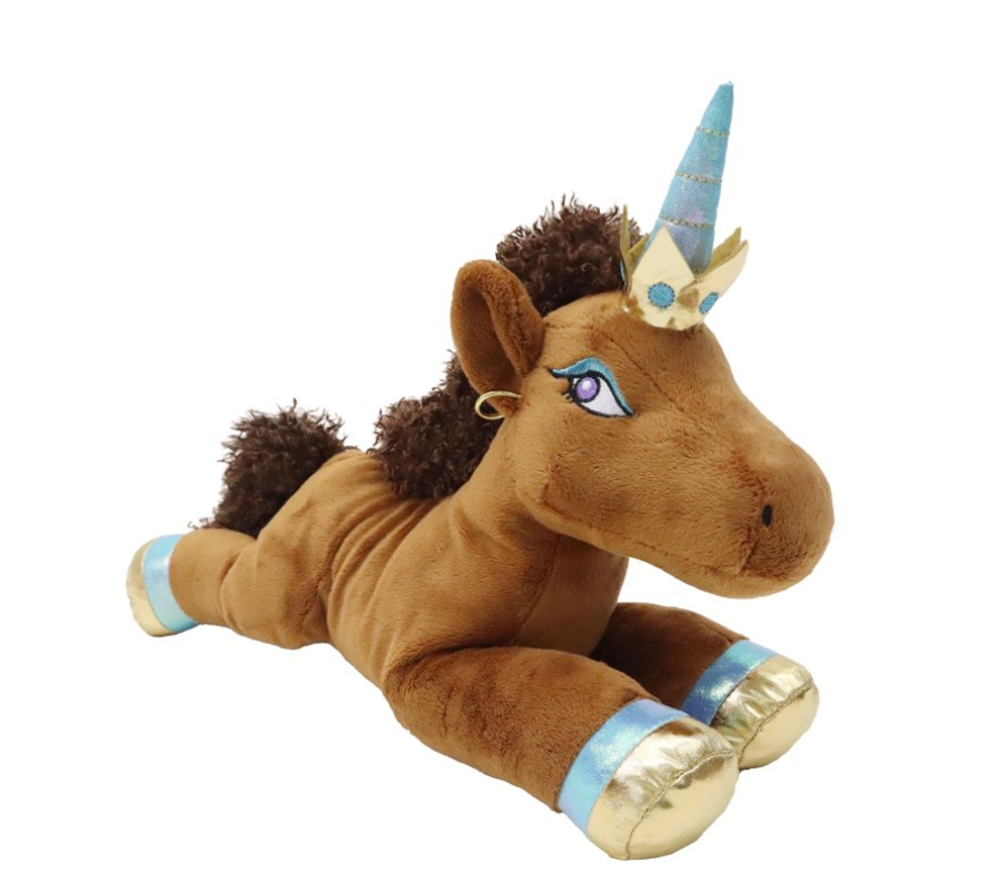 Afro Unicorn 13.75 inch Stuffed Plush Toy, Lying Unique