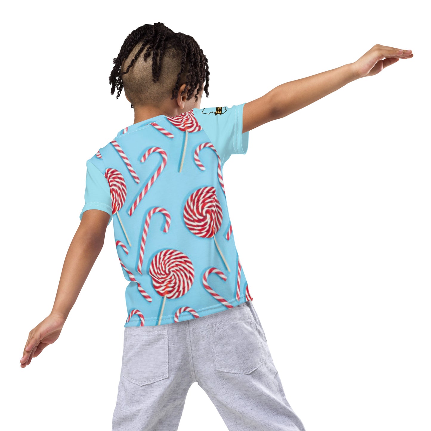 Blue Peppermint Kids Crew Neck T-shirt