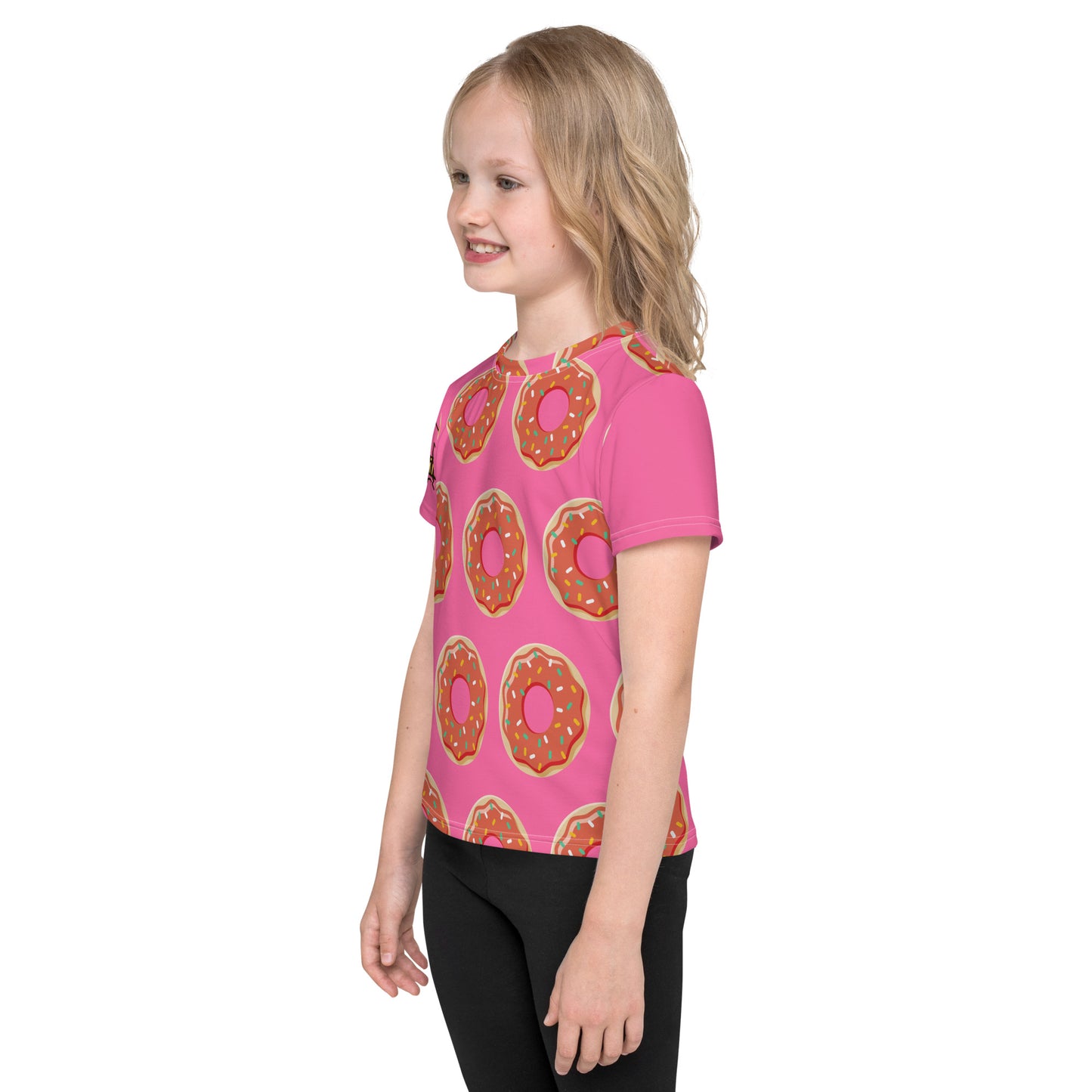 Pink Donuts Kids Crew Neck T-shirt