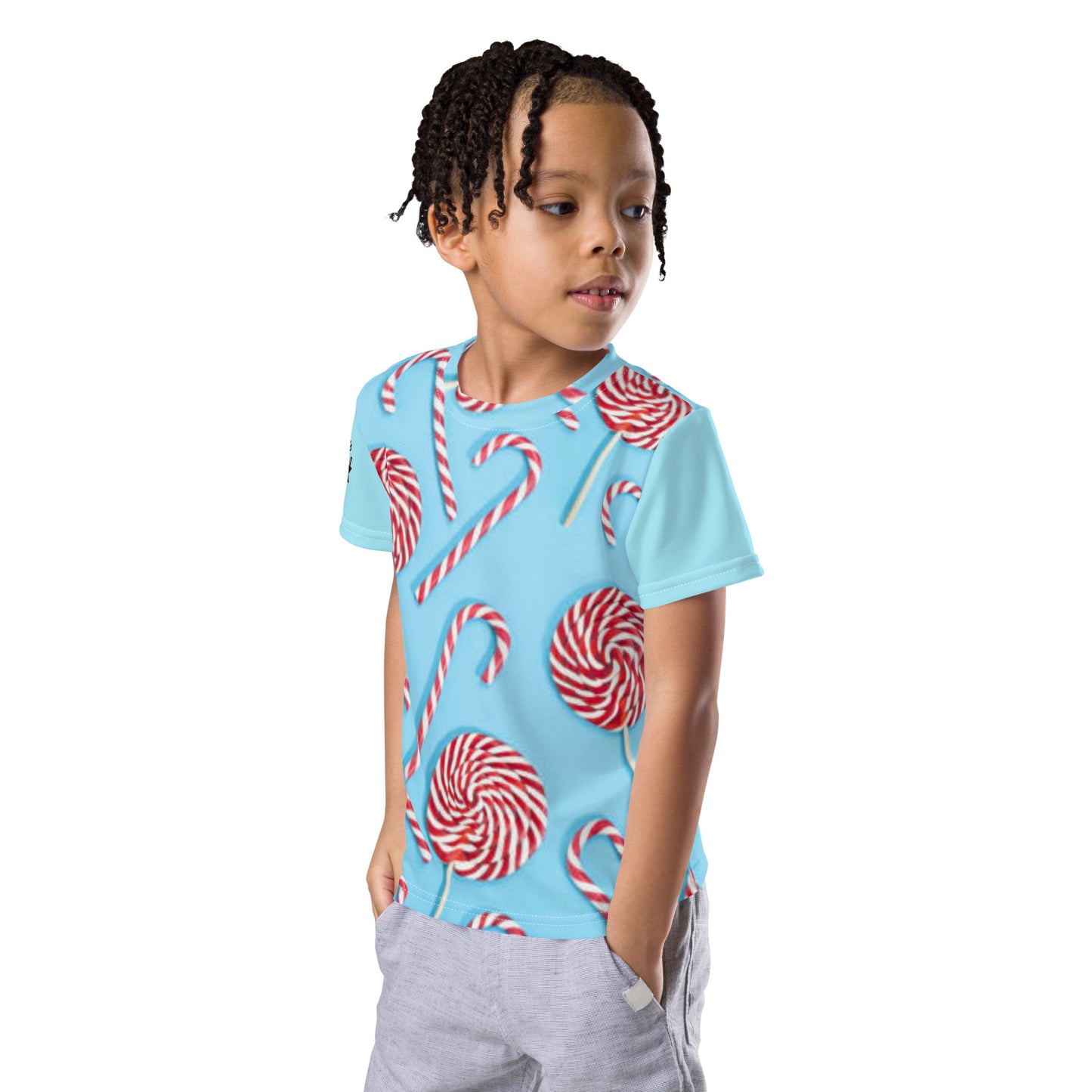 Blue Peppermint Kids Crew Neck T-shirt