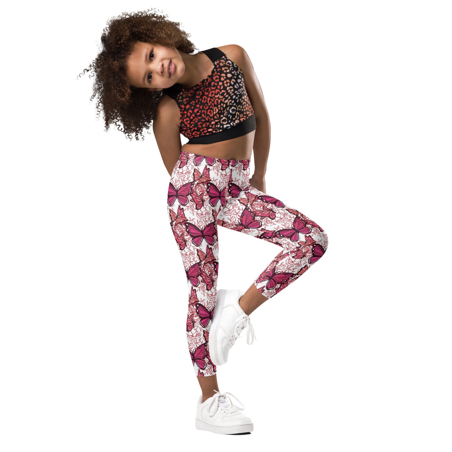 Pink Butterflies Kid's Leggings