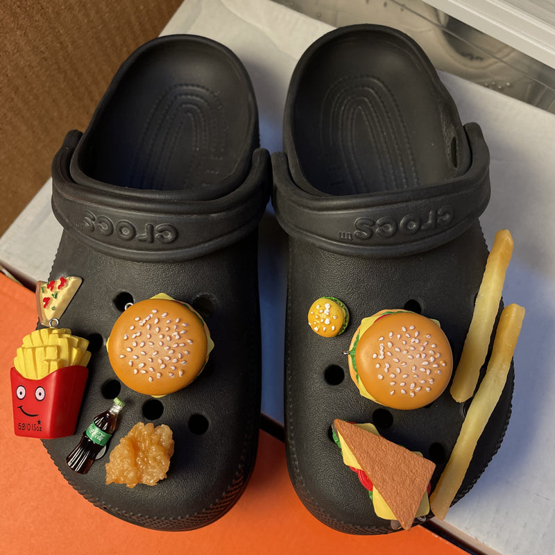 Shoe Accessories Diy Fried Chicken Burger Shoe Buckle