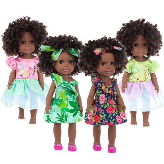 Lifelike Afro Baby Doll 35cm