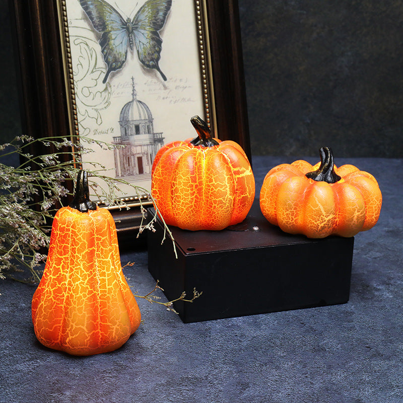 Halloween Pumpkin Lantern  with LED Candle Lamp