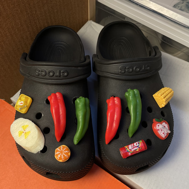 Shoe Accessories Diy Fried Chicken Burger Shoe Buckle
