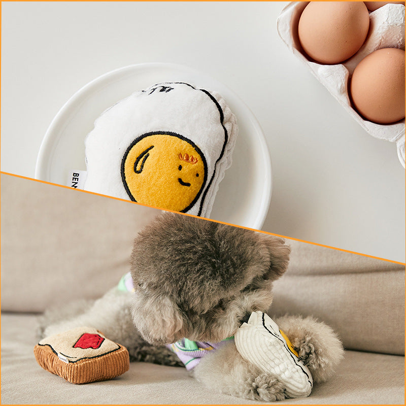 Egg, Avocado and Toast Dog Toy