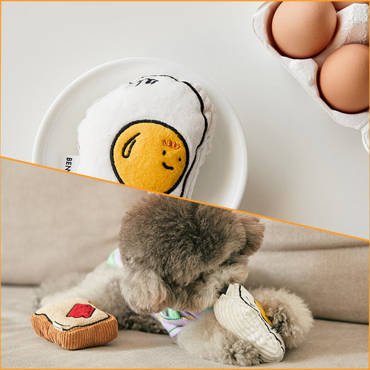 Egg, Avocado and Toast Dog Toy