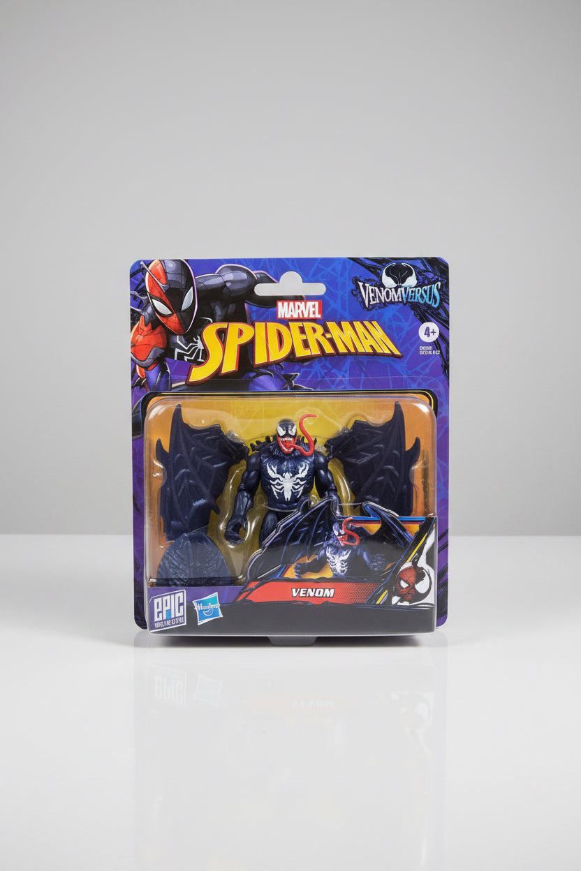 Marvel Spider-Man VenomVersus Epic World of Action Deluxe Figure with Accessories, 4-Inch Super Hero Toys for Kids Ages 4+