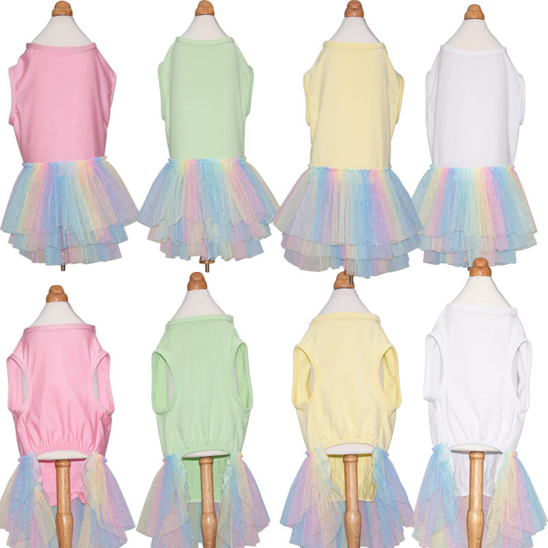 Dog Skirt - Colorful Pet Gauze Skirt