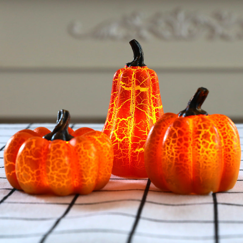 Halloween Pumpkin Lantern  with LED Candle Lamp