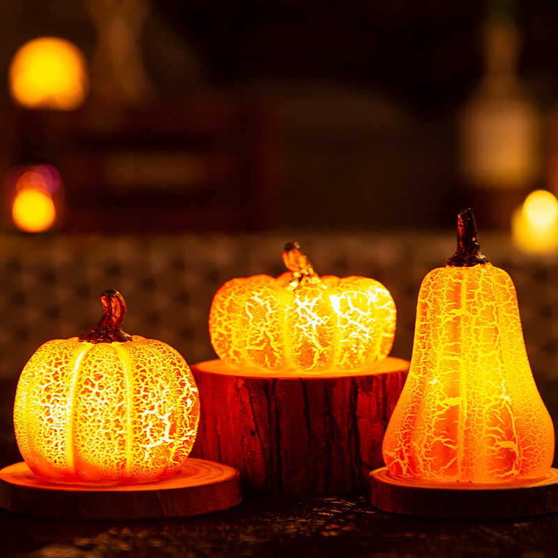 Halloween Pumpkin Lantern  with LED Candle Lamp
