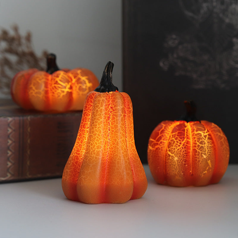 Halloween Pumpkin Lantern  with LED Candle Lamp