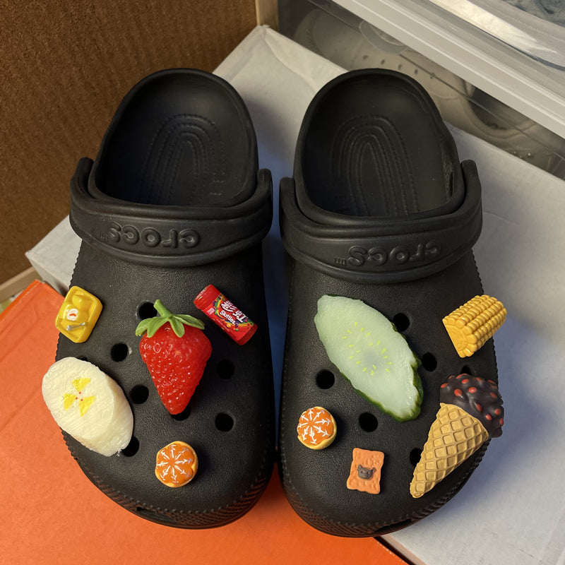 Shoe Accessories Diy Fried Chicken Burger Shoe Buckle