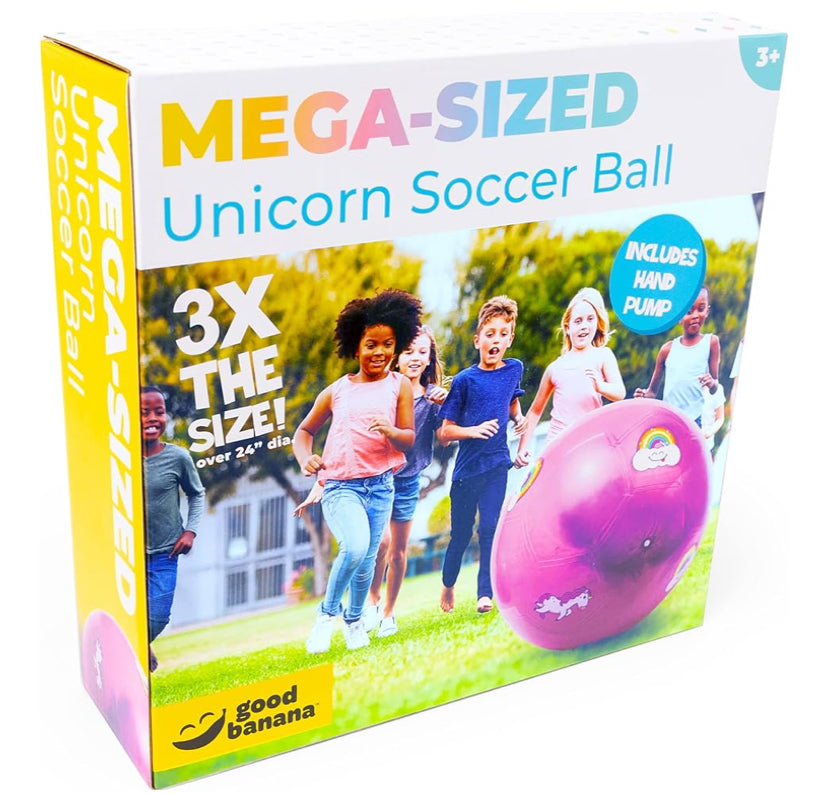 Good Banana Unicorn Giant Inflatable Soccer Ball - Made with Premium Grade Vinyl, 24" Across,Purple Large (GSUNIC)