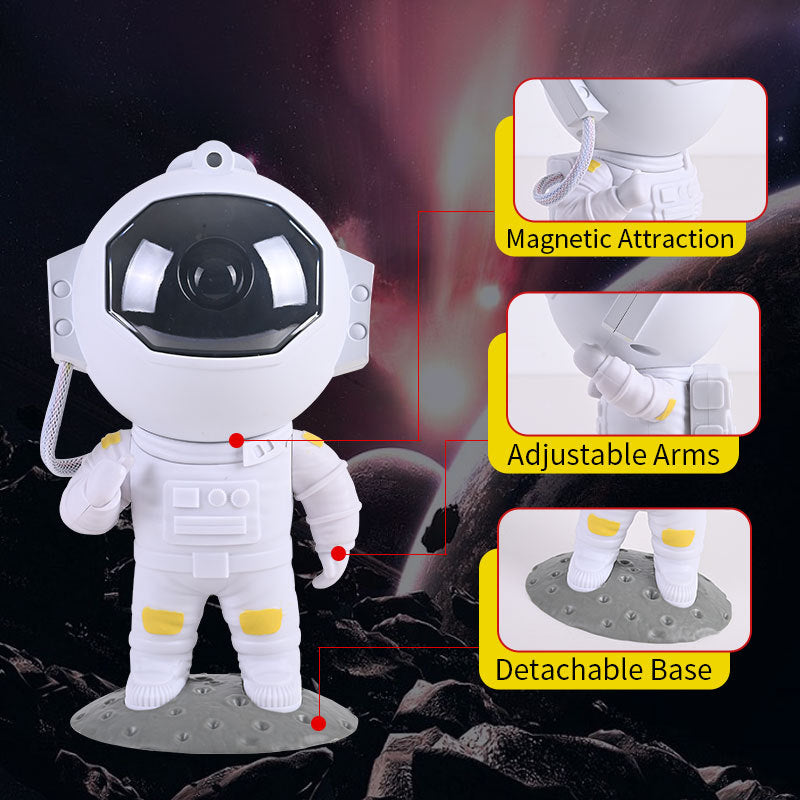 Astronaut Galaxy Star Projector Night Light – Space Room Décor with Remote Control