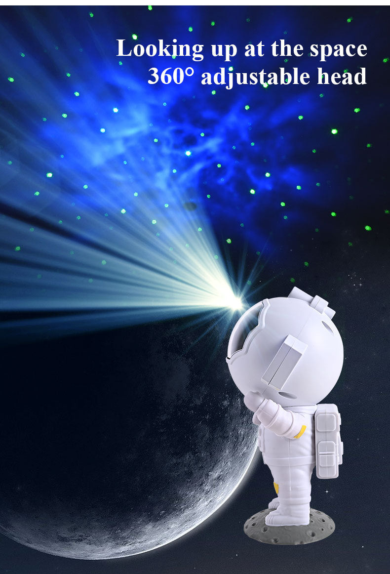 Astronaut Galaxy Star Projector Night Light – Space Room Décor with Remote Control