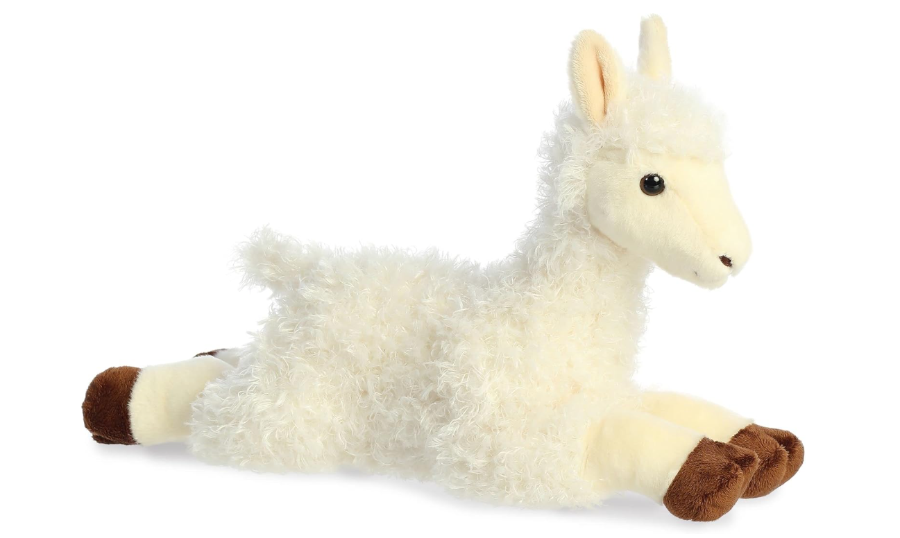 Aurora Grand Flopsie Lucille Llama 16.5 inch plush toy – soft cuddly stuffed animal from Lotatoy