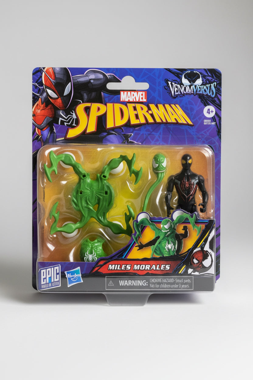 Marvel Spider-Man VenomVersus Epic World of Action Deluxe Figure with Accessories, 4-Inch Super Hero Toys for Kids Ages 4+