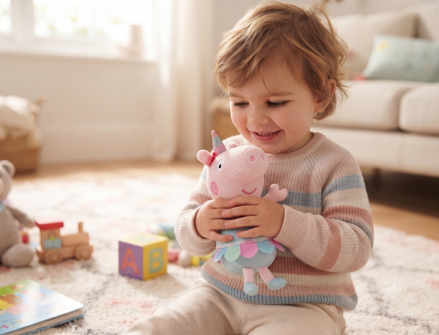 Peppa Pig Unicorn Plush Toy – 8” Soft Stuffed Animal