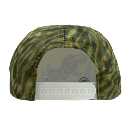 Green camouflage cap with a white brim on a white background