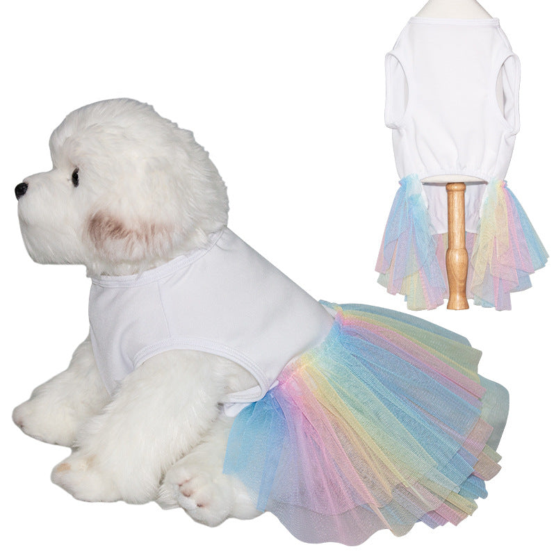 Dog Skirt - Colorful Pet Gauze Skirt