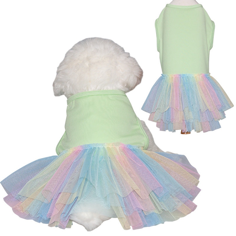 Dog Skirt - Colorful Pet Gauze Skirt