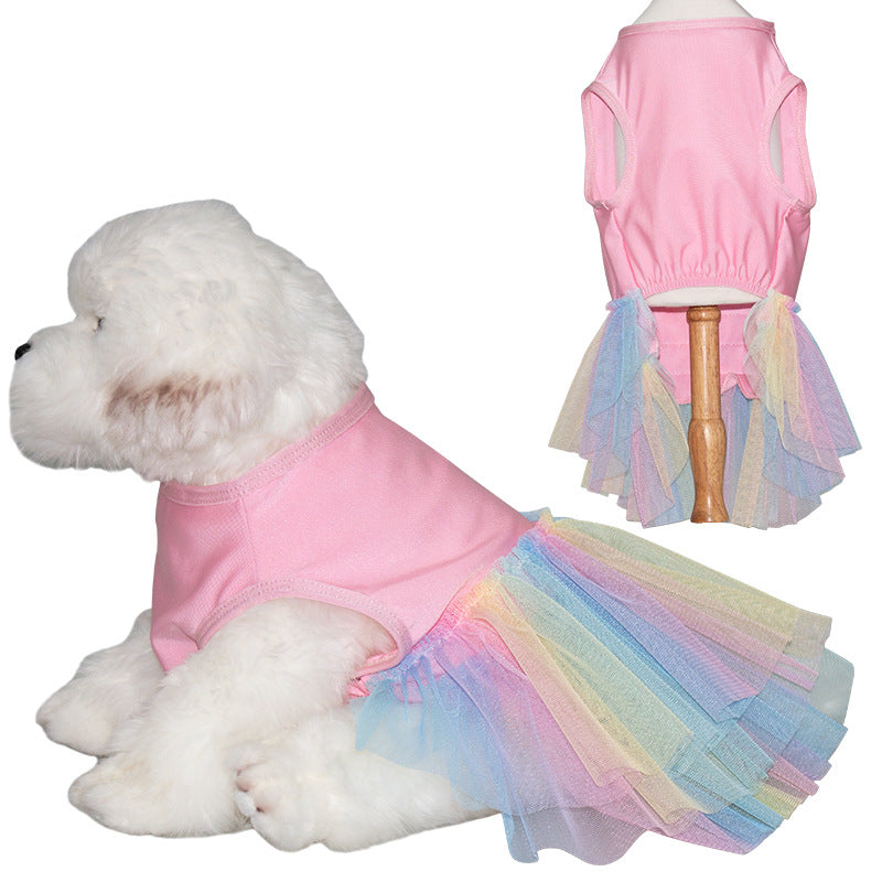 Dog Skirt - Colorful Pet Gauze Skirt