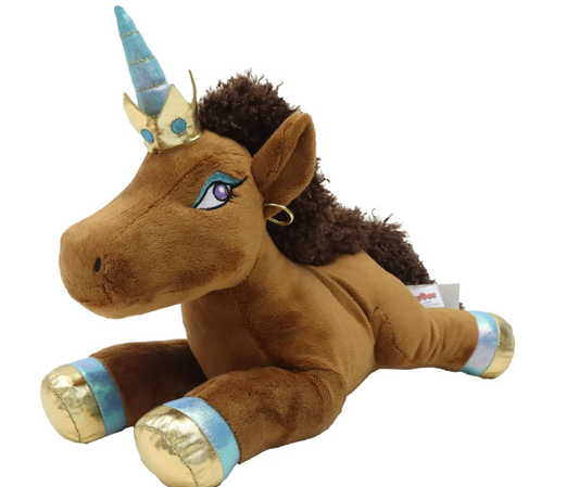 Afro Unicorn 13.75 inch Stuffed Plush Toy, Lying Unique