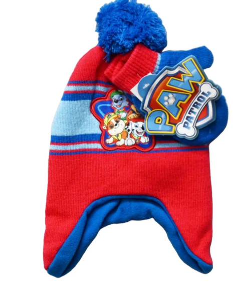 Nickelodeon Toddlers Paw Patrol Scandi and Mittens Set, Paw Patrol Winter Hat and Mittens