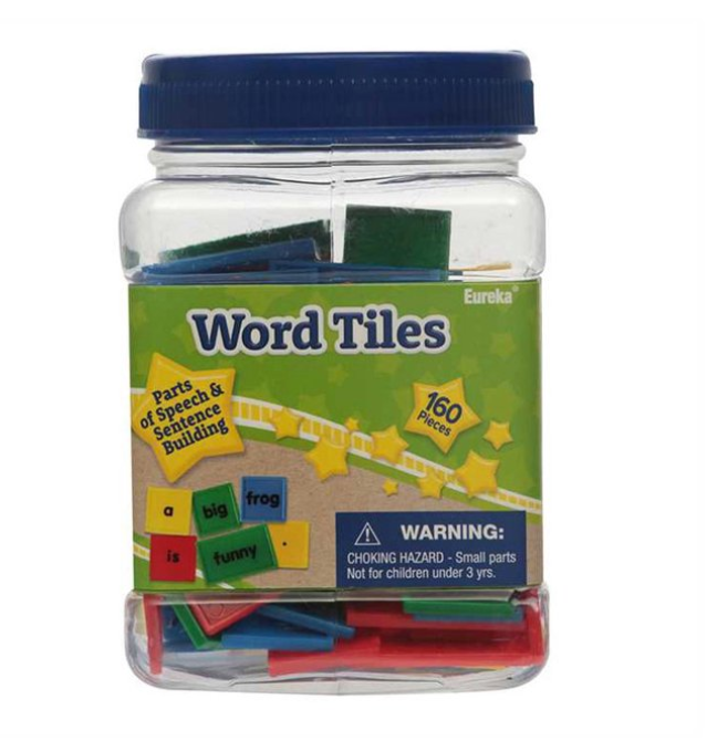 Eureka Word Tiles Learning Set – 160 Pieces per Tub, 2-Pack (320 Tiles Total)