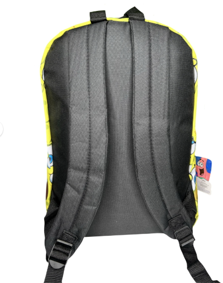 Sponge Bob All Over Print Nylon School Backpack 16" Bookbag for Girls & Boys
