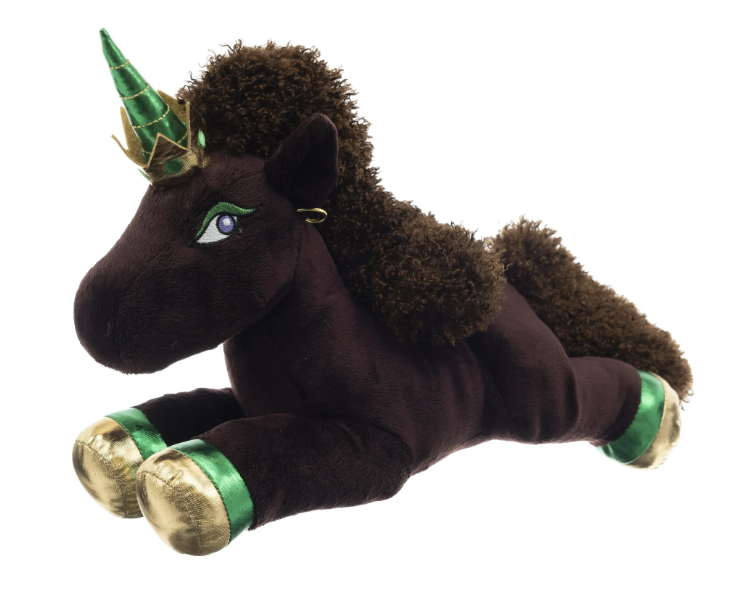 Afro Unicorn 13.75 inch Stuffed Plush Toy, Lying Unique