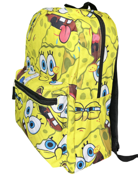 Backpack with SpongeBob SquarePants design on a white background