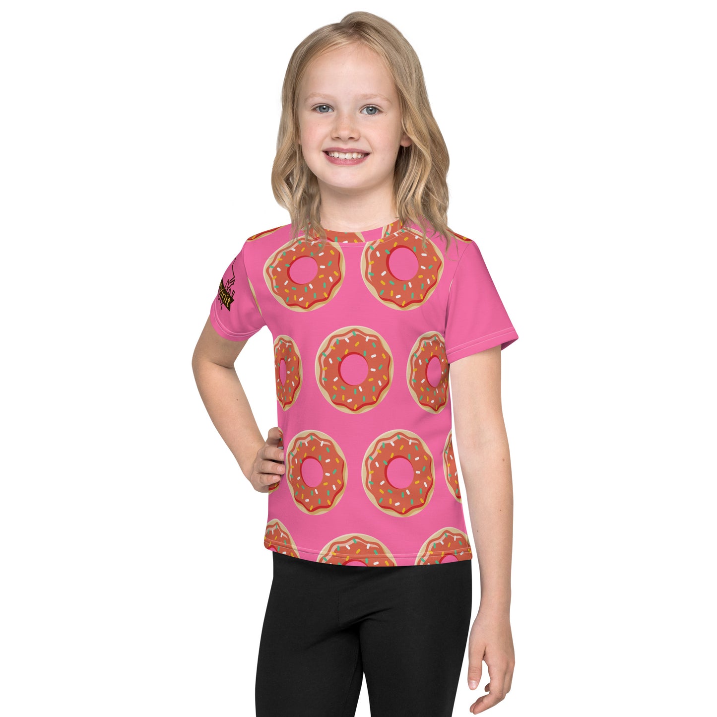 Pink Donuts Kids Crew Neck T-shirt