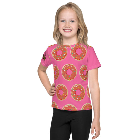 Pink Donuts Kids Crew Neck T-shirt
