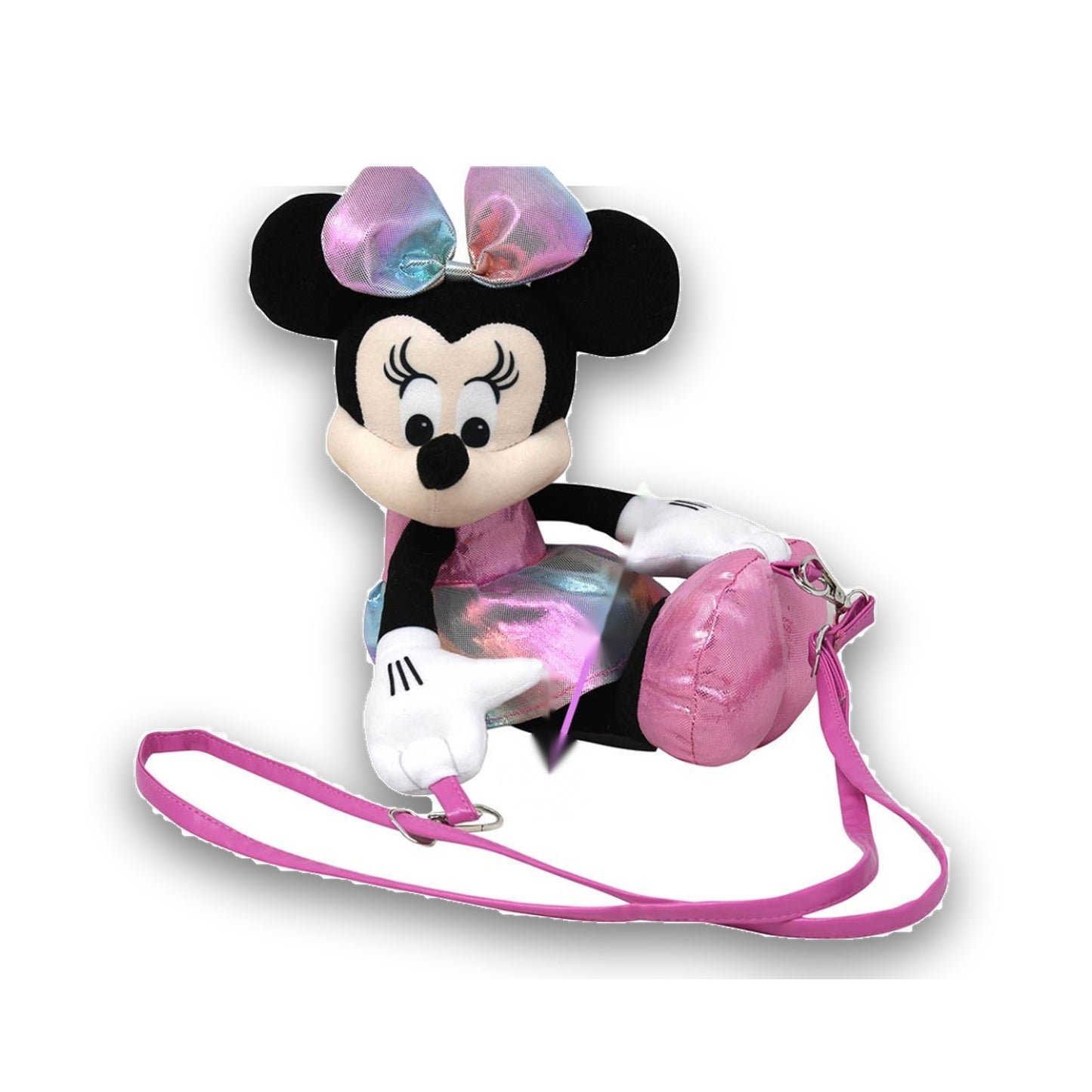 Minnie Plush Hugger Crossbody with PU strap