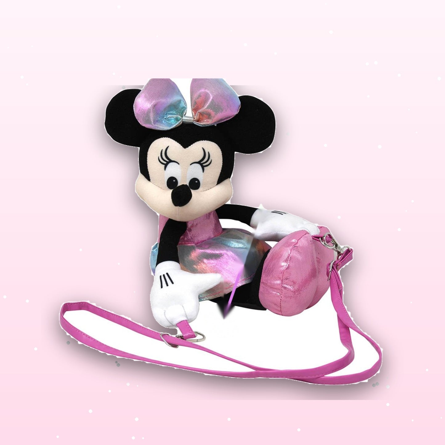 Minnie Plush Hugger Crossbody with PU strap