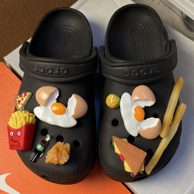 Shoe Accessories Diy Fried Chicken Burger Shoe Buckle
