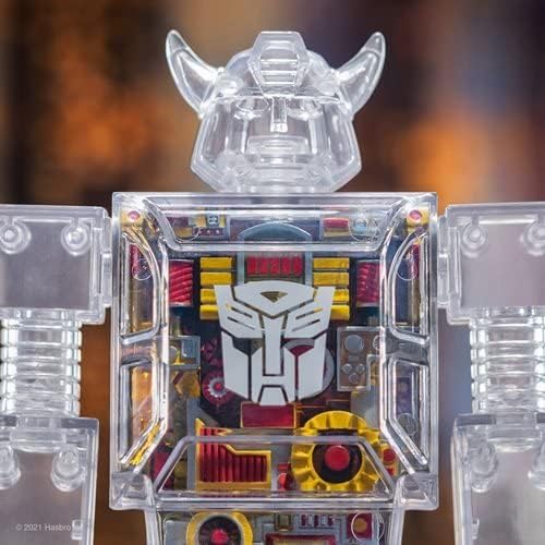 Super7 Super Cyborg Transformers Bumblebee (Clear) - 10" Transformers Action Figure Classic Cartoon Collectibles and Retro Toys